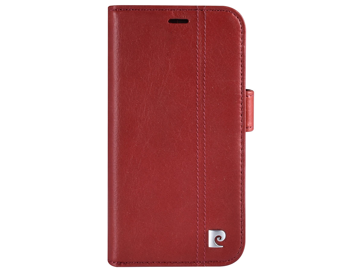 Pierre Cardin Bookcase Rood Leer - iPhone 13 Mini hoesje