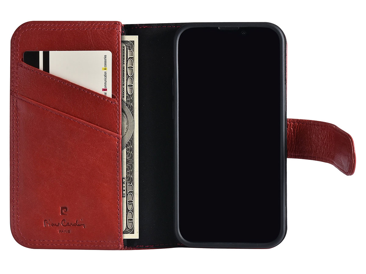 Pierre Cardin True Wallet Rood Leer - iPhone 13 Mini hoesje