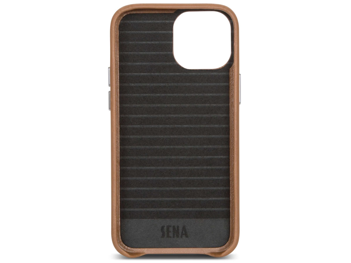 Sena LeatherSkin Case Bruin - iPhone 13 Mini Hoesje Leer