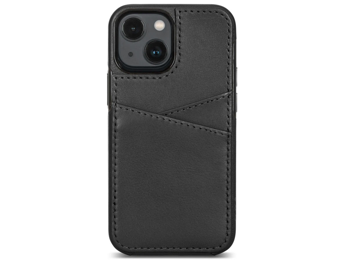 Sena Lugano Wallet Zwart - iPhone 13 Mini Hoesje Leer