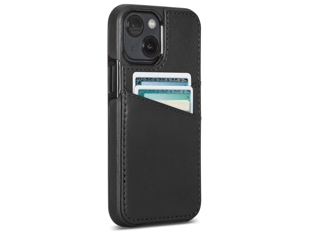 Sena Lugano Wallet Zwart - iPhone 13 Mini Hoesje Leer