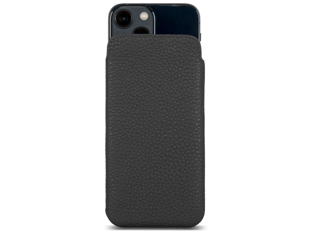 Sena Ultraslim Sleeve Zwart Leer - iPhone 13 Mini hoesje