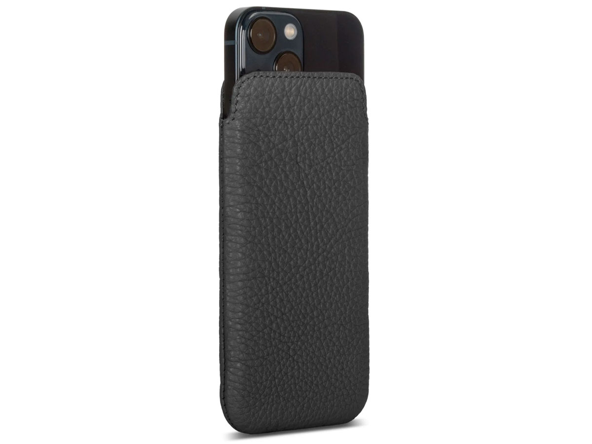 Sena Ultraslim Wallet Sleeve Zwart Leer - iPhone 13 Mini hoesje