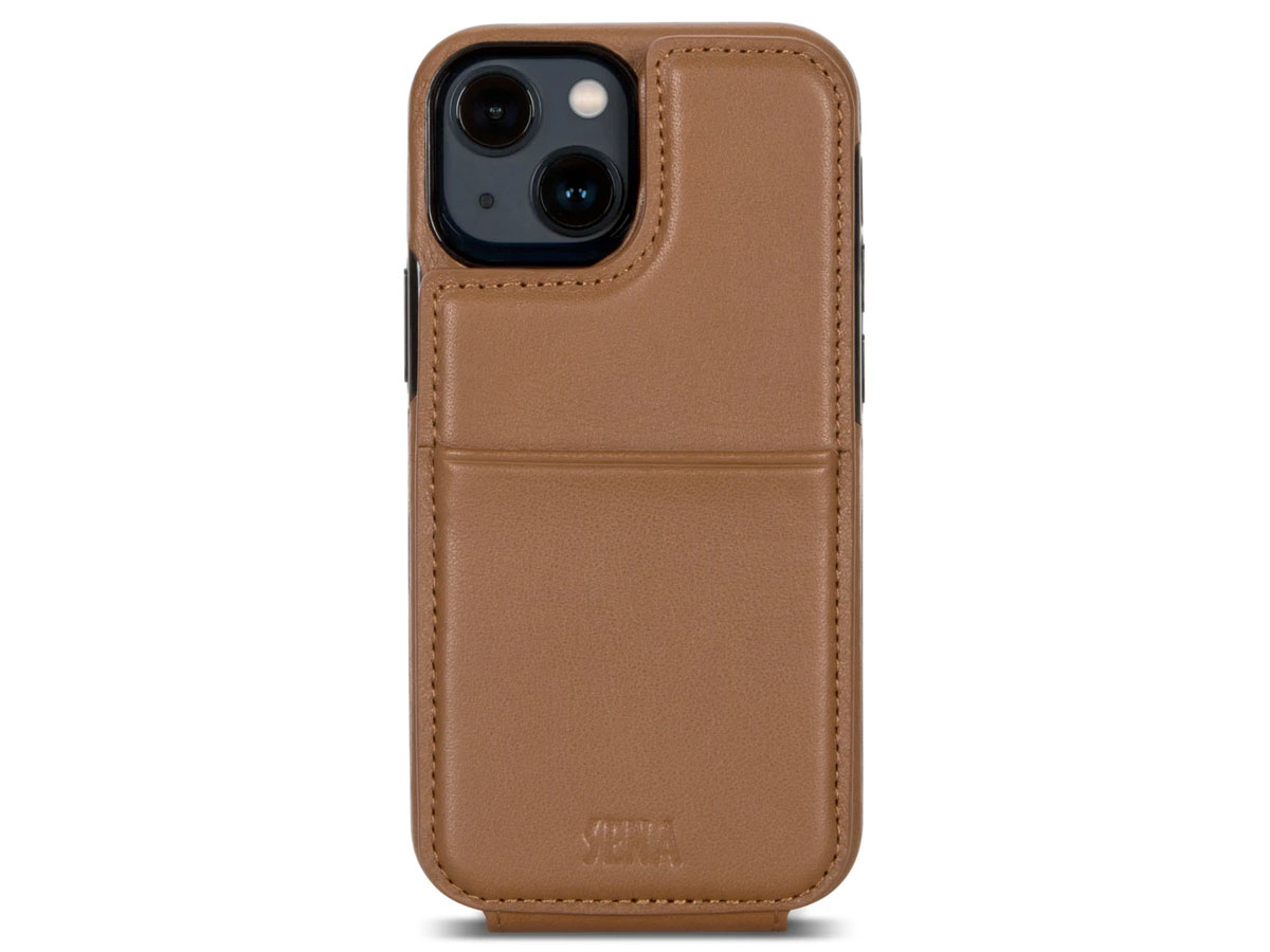 Sena WalletSkin Case Bruin - iPhone 13 Mini Hoesje Leer
