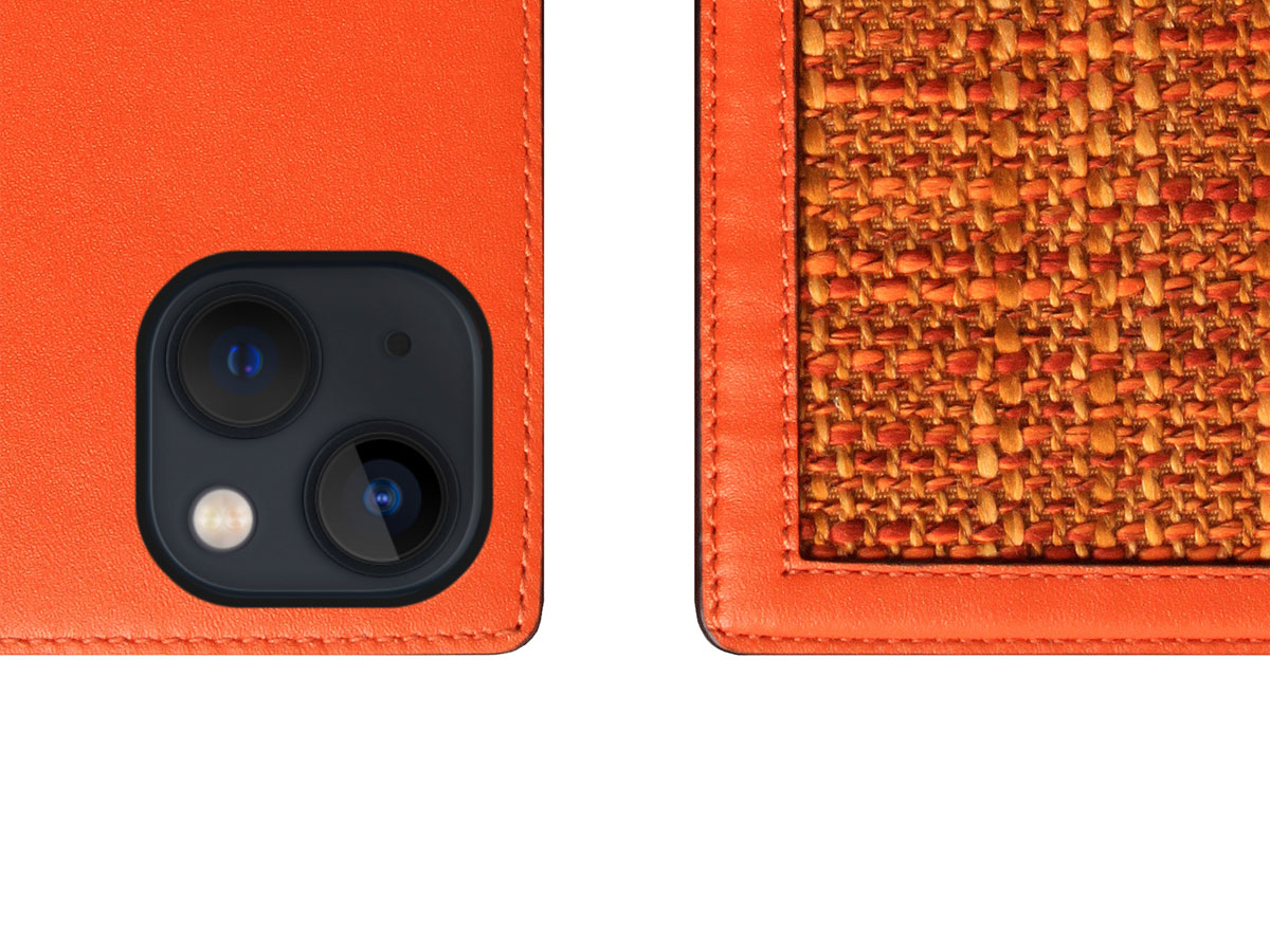 SLG Design D5 CSL Oranje Leer - iPhone 13 Mini hoesje