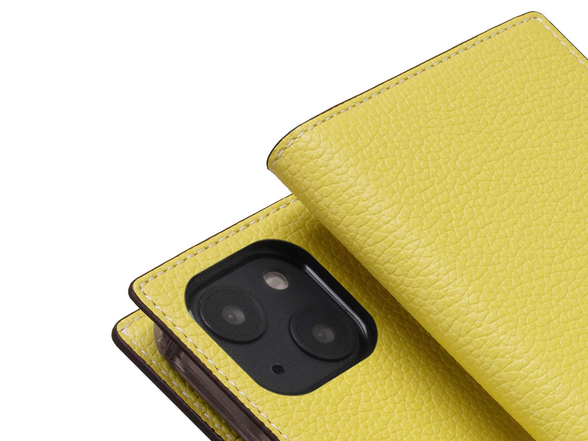 SLG Design D8 Folio Leer Lemon - iPhone 13 Mini hoesje