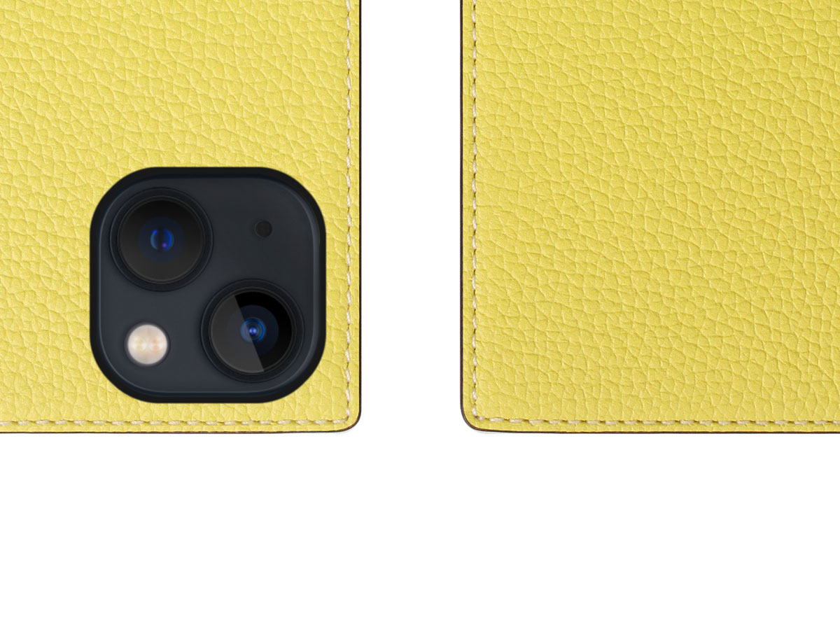 SLG Design D8 Folio Leer Lemon - iPhone 13 Mini hoesje