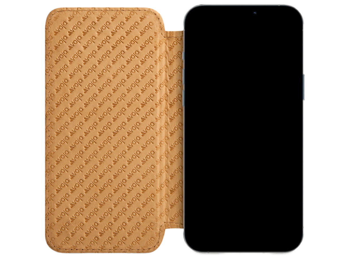Vaja Nuova Pelle MagSafe Leather Case Cognac - iPhone 13 Hoesje