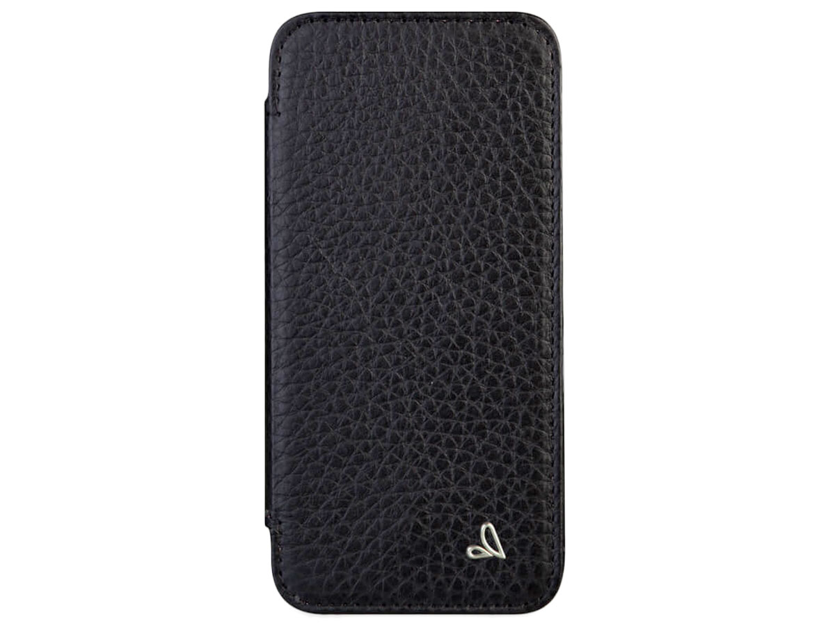 Vaja Nuova Pelle MagSafe Leather Case Zwart - iPhone 13 Mini Hoesje