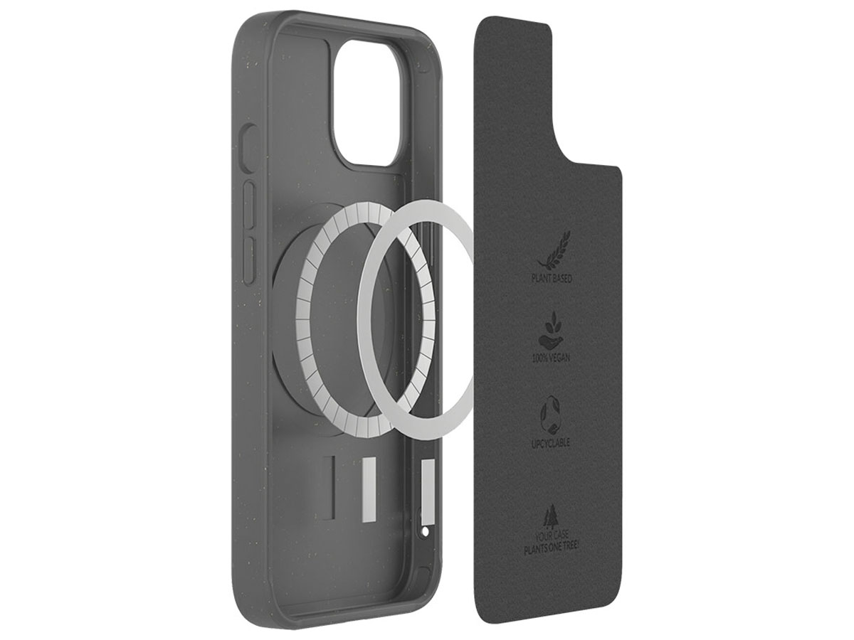 Woodcessories Bio AM Case MagSafe Zwart - iPhone 13 Mini hoesje