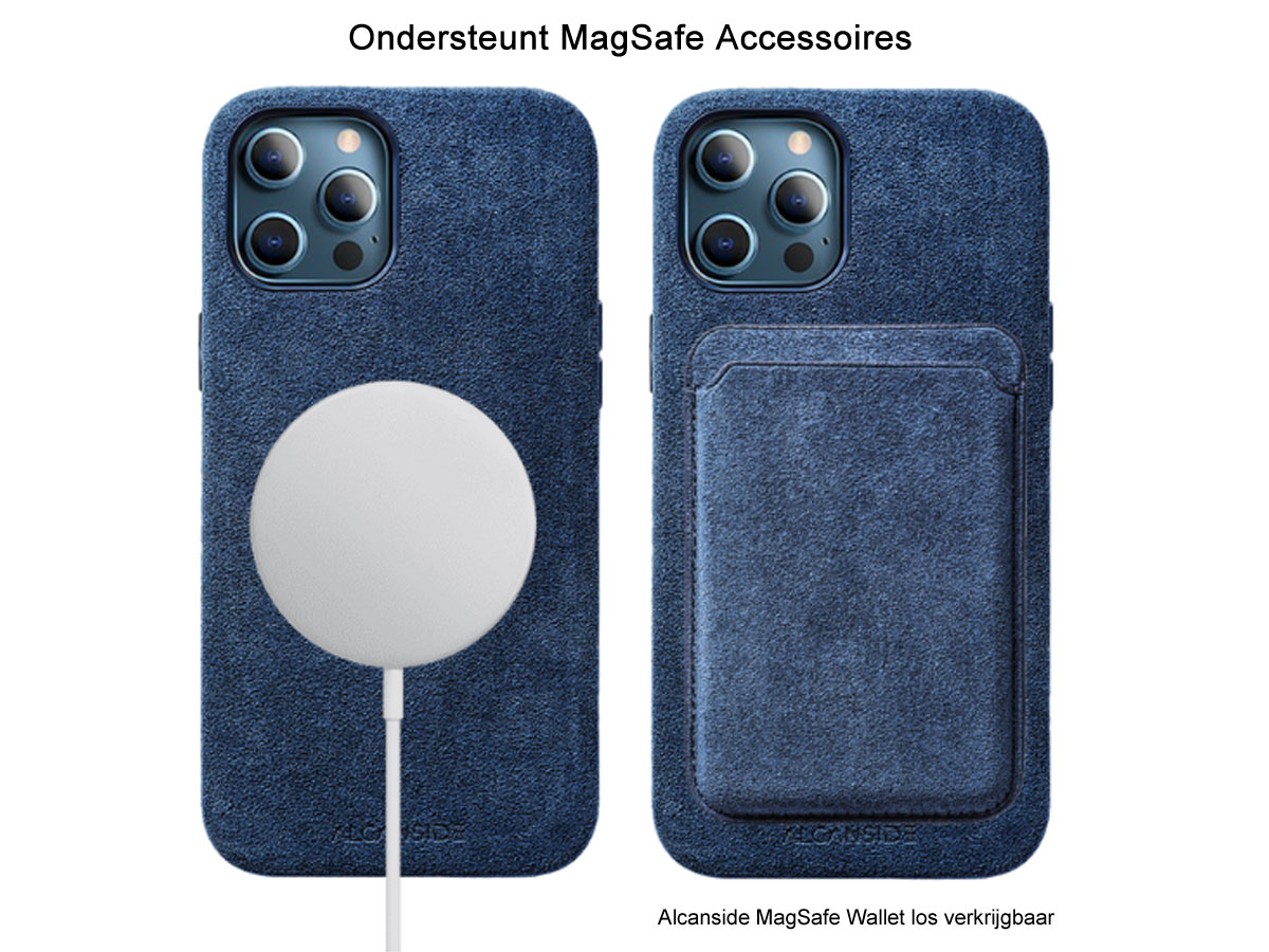 Alcanside Alcantara MagSafe Case Blauw - iPhone 13 Pro hoesje