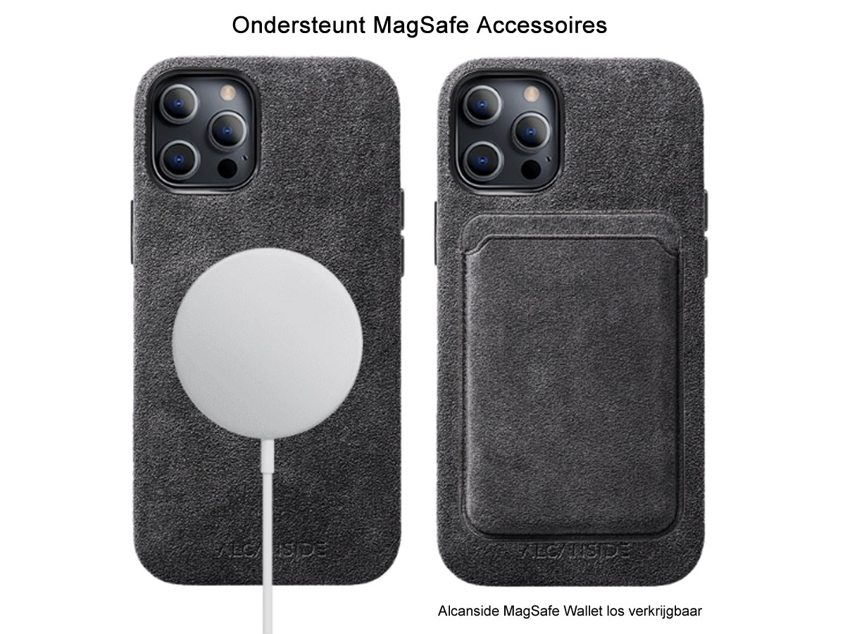 Alcanside Alcantara MagSafe Case Space Grey - iPhone 13 Pro hoesje