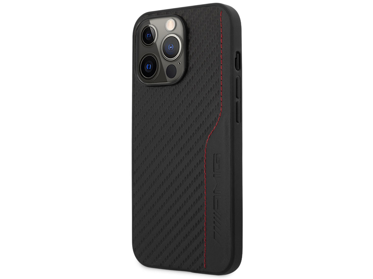Mercedes-AMG Carbon Red Stitch Case - iPhone 13 Pro hoesje