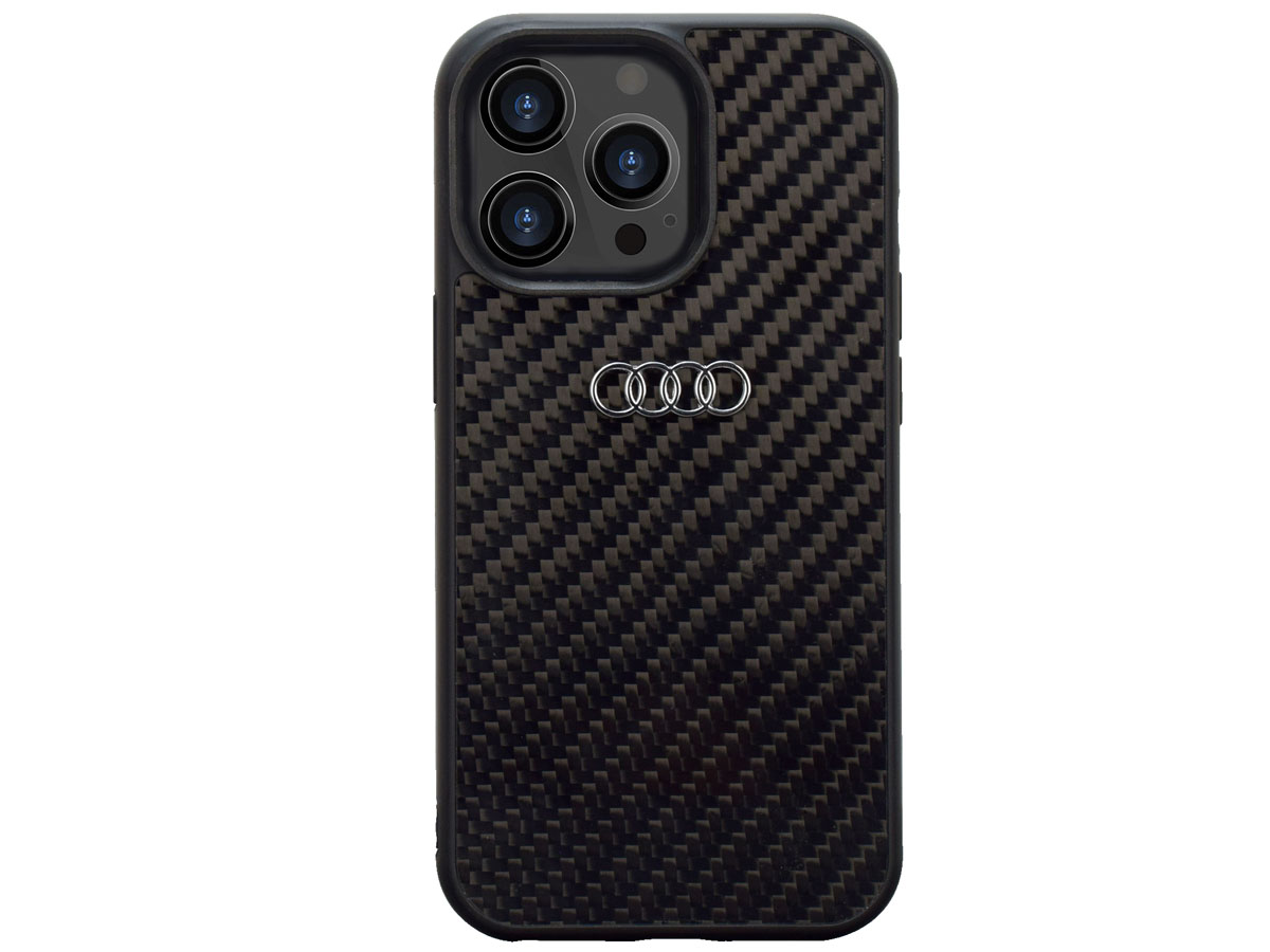 Audi R8 Series Carbon Case Zwart - iPhone 13 Pro hoesje