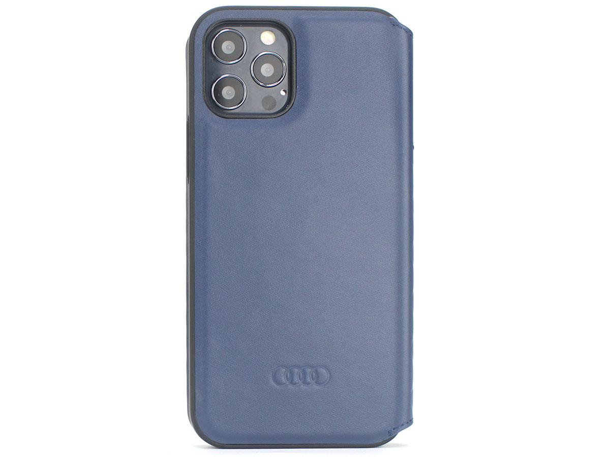 Audi Q8 Series Bookcase Blauw Leer - iPhone 13 Pro hoesje