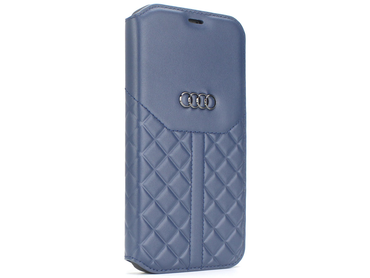 Audi Q8 Series Bookcase Blauw Leer - iPhone 13 Pro hoesje