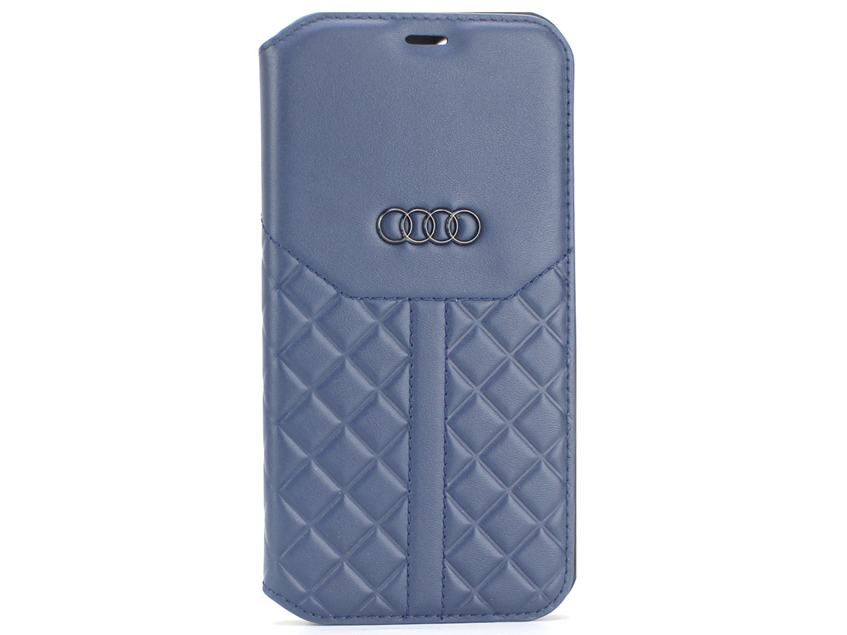 Audi Q8 Series Bookcase Blauw Leer - iPhone 13 Pro hoesje