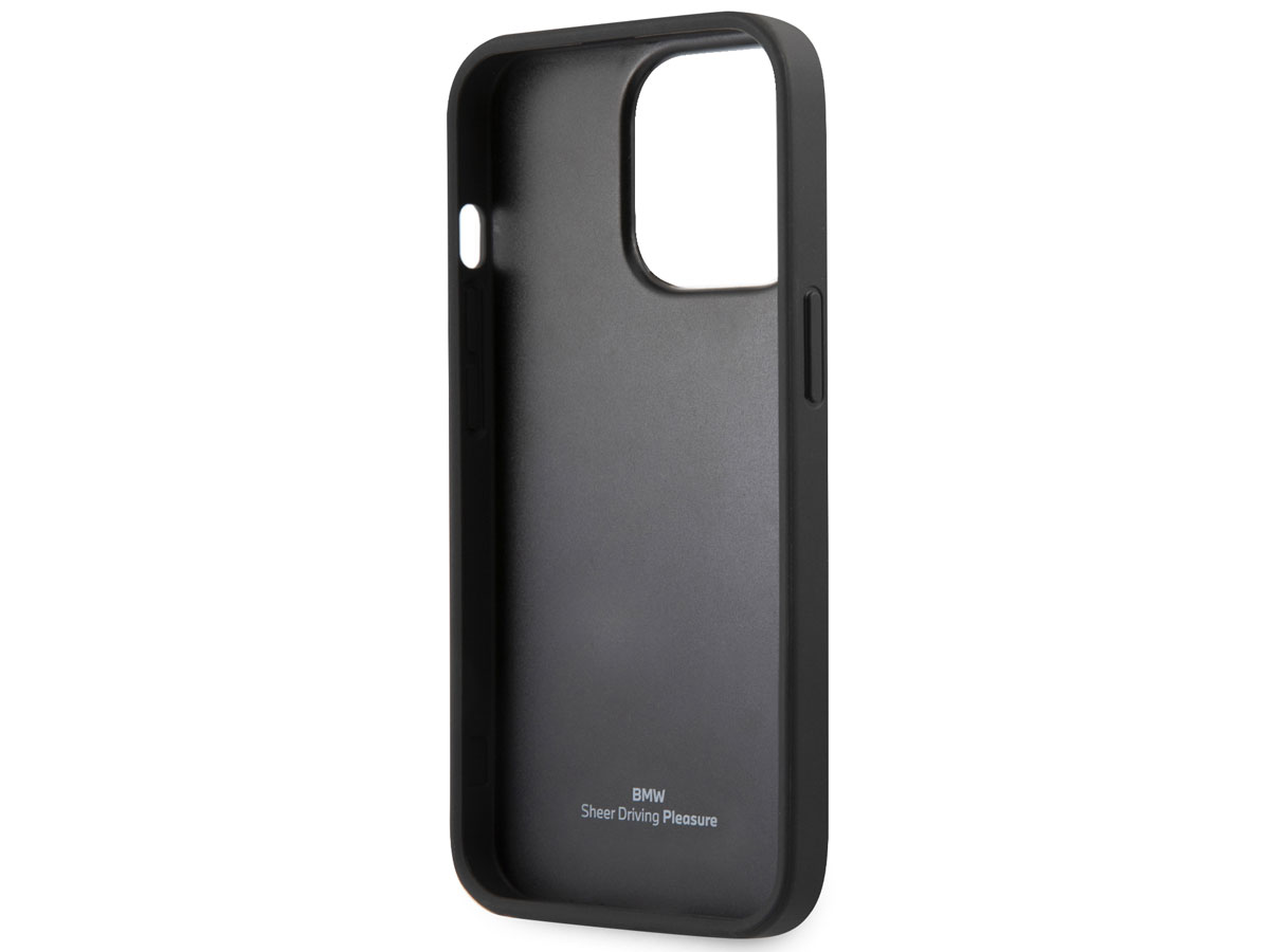 BMW Signature Leather Seat Case Rood - iPhone 13 Pro hoesje