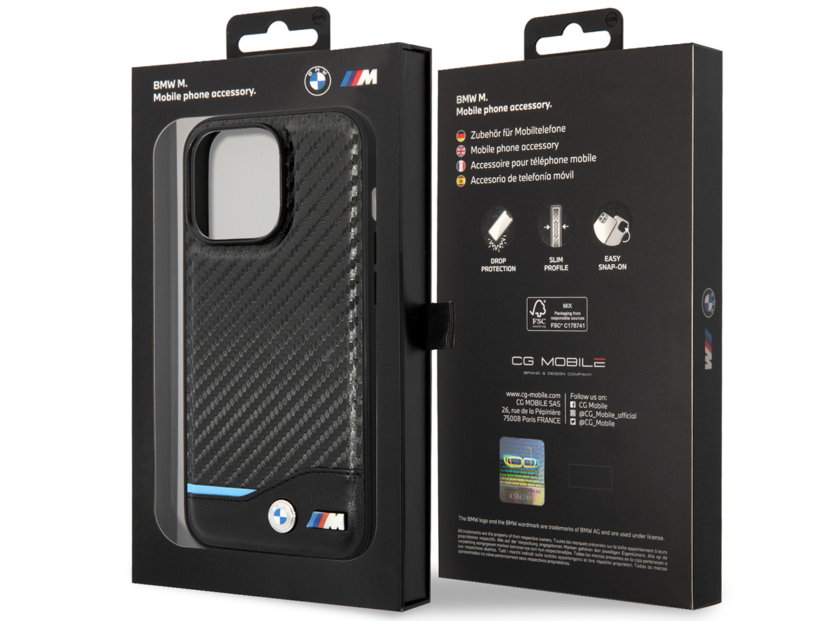 BMW M Carbon Look Case - iPhone 13 Pro hoesje