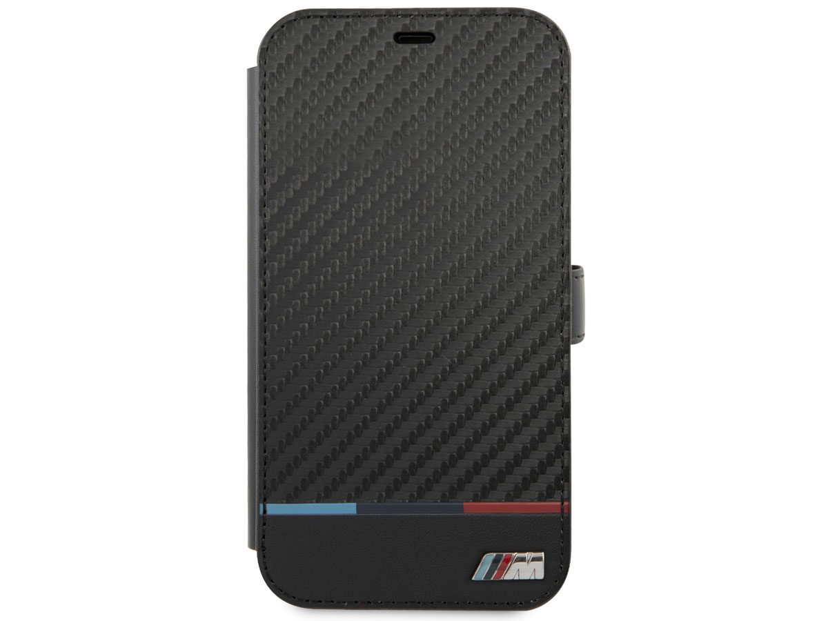 BMW M Colors Carbon Bookcase - iPhone 13 Pro hoesje