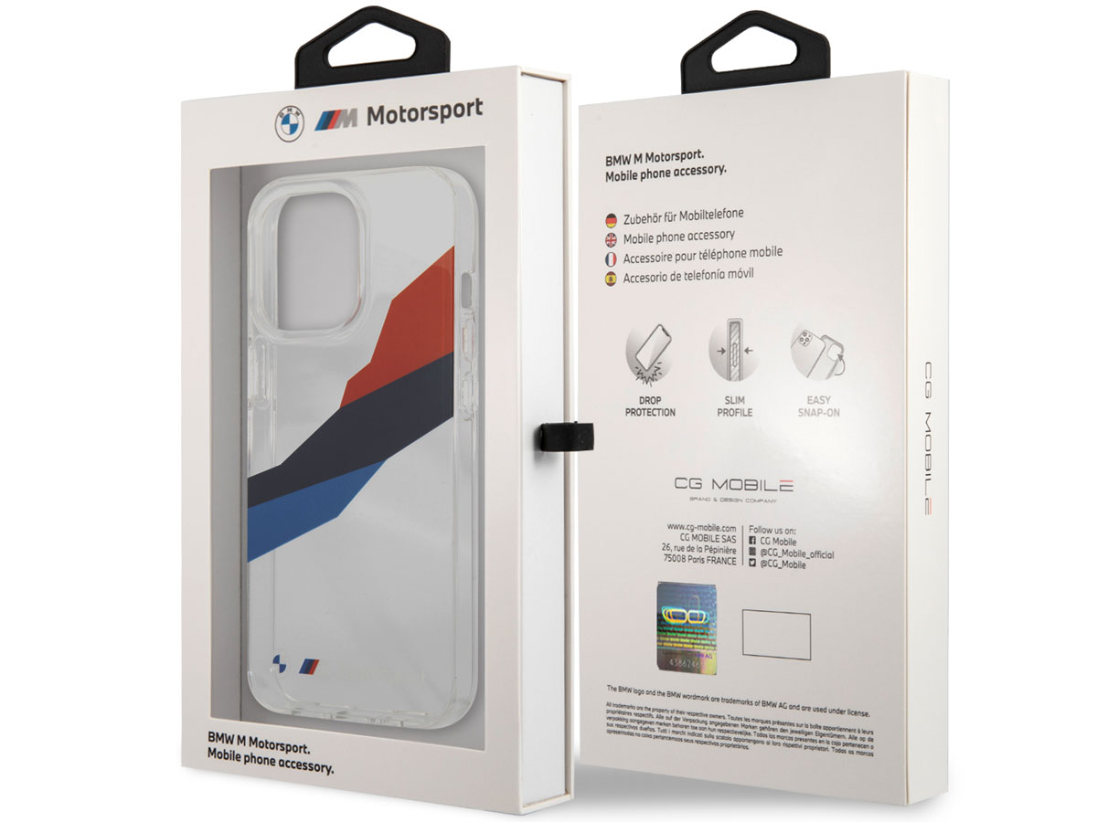 BMW M Motorsport Tricolor TPU Case - iPhone 13 Pro hoesje