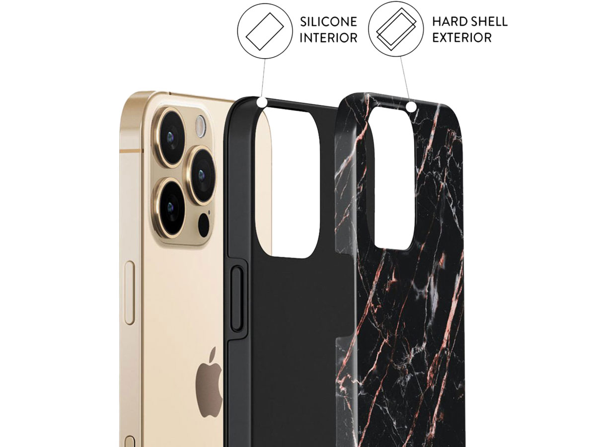 Burga Tough Case Rose Gold Marble - iPhone 13 Pro Hoesje