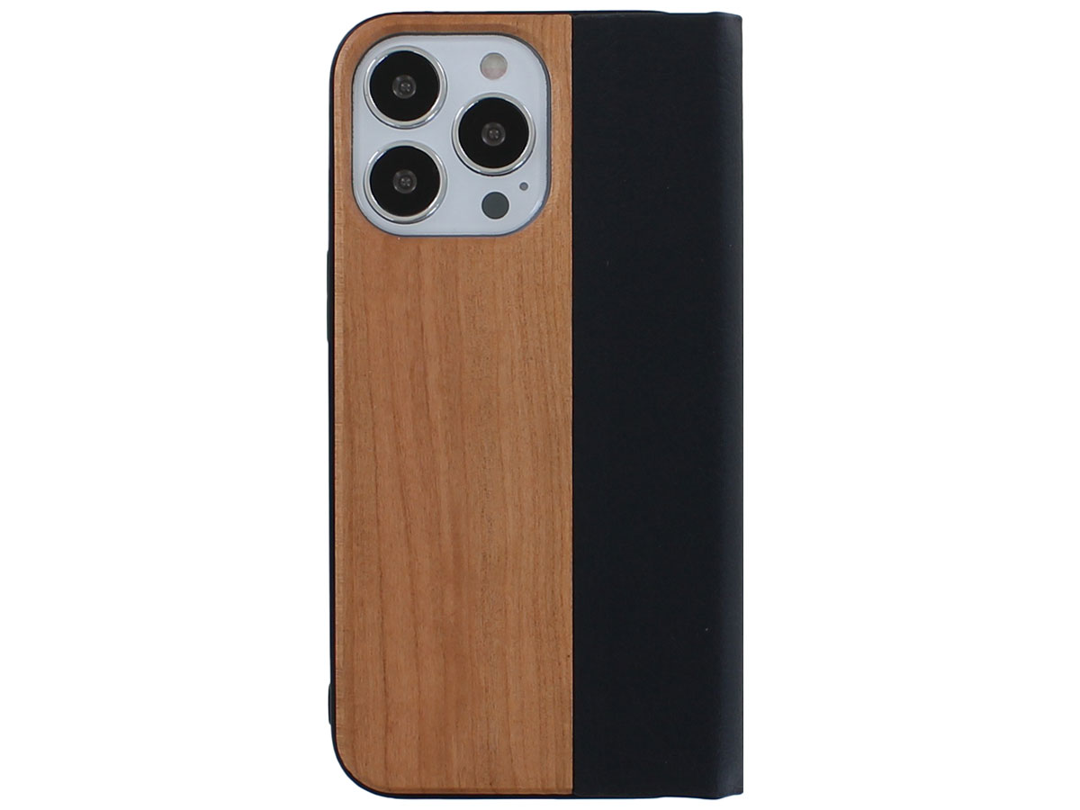 Wooden Bookcase Cherry - Houten iPhone 13 Pro hoesje