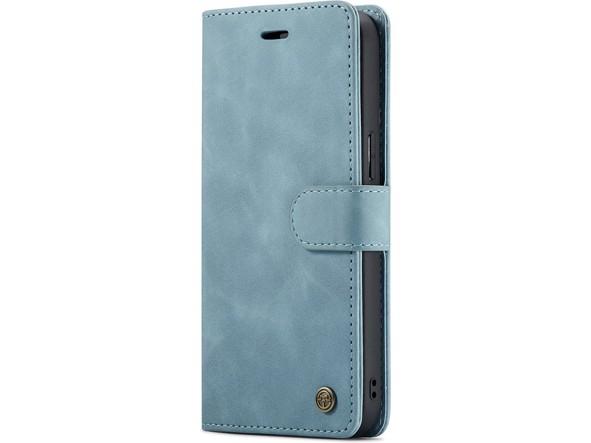 CaseMe 2in1 Magnetic Bookcase Aqua - iPhone 13 Pro Hoesje
