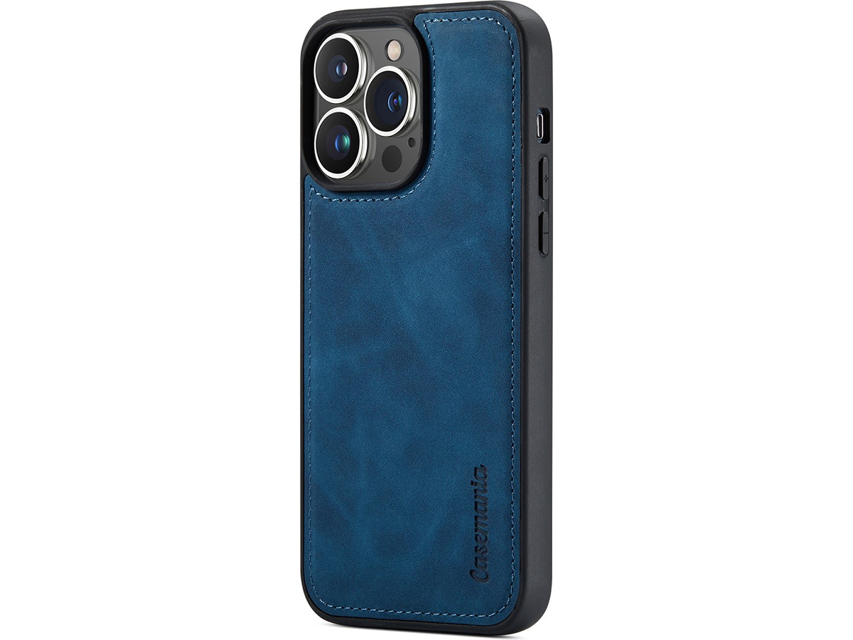 CaseMania 2in1 Magnetic Bookcase Donkerblauw - iPhone 13 Pro Hoesje