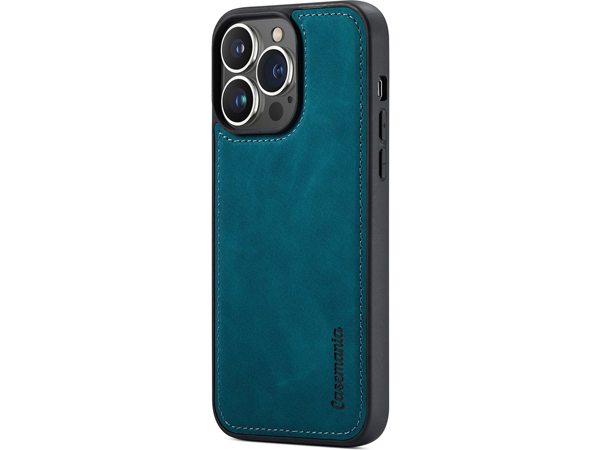 CaseMania 2in1 Magnetic Bookcase Groen - iPhone 13 Pro Hoesje