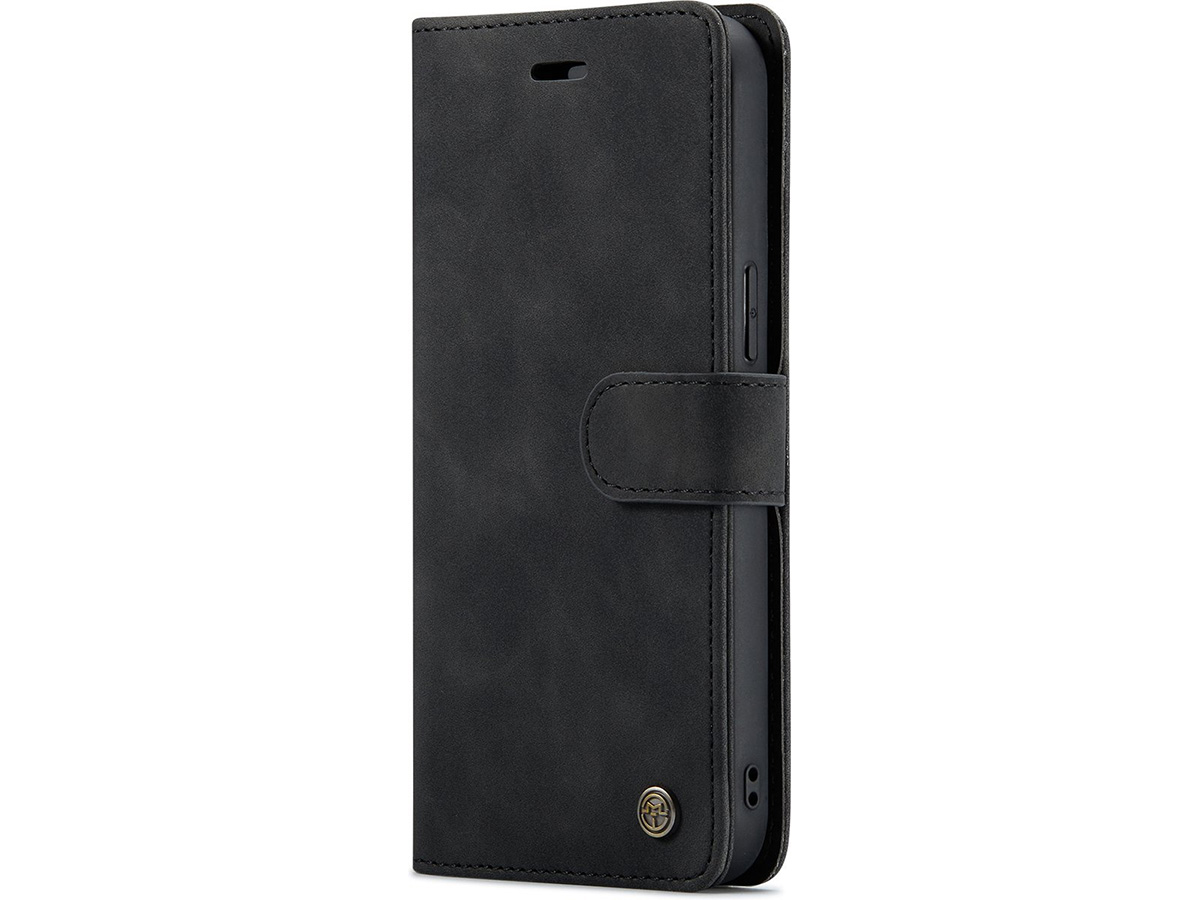 CaseMania 2in1 Magnetic Bookcase Zwart - iPhone 13 Pro Hoesje