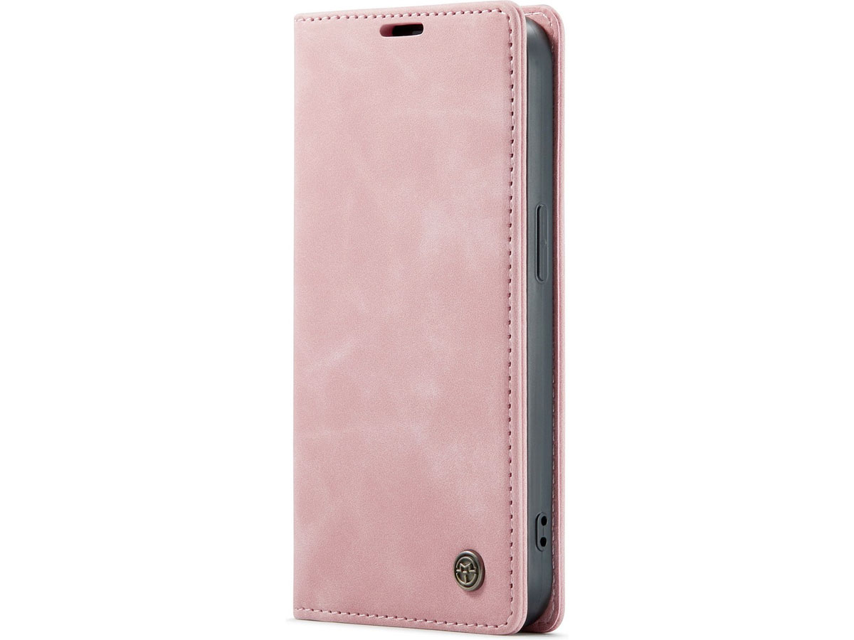 CaseMe Vintage Bookcase Roze - iPhone 13 Pro hoesje