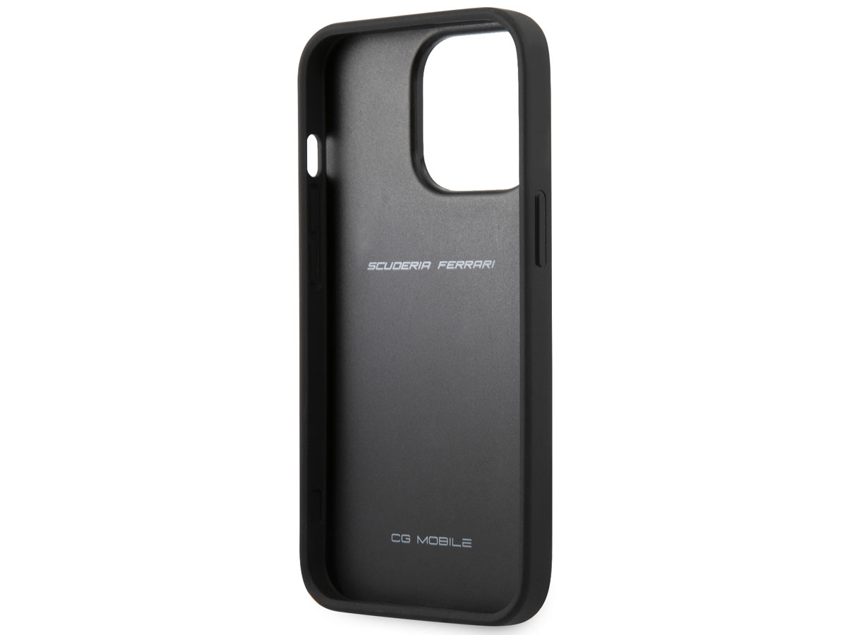 Ferrari Carbon Stripe Case Zwart - iPhone 13 Pro Hoesje