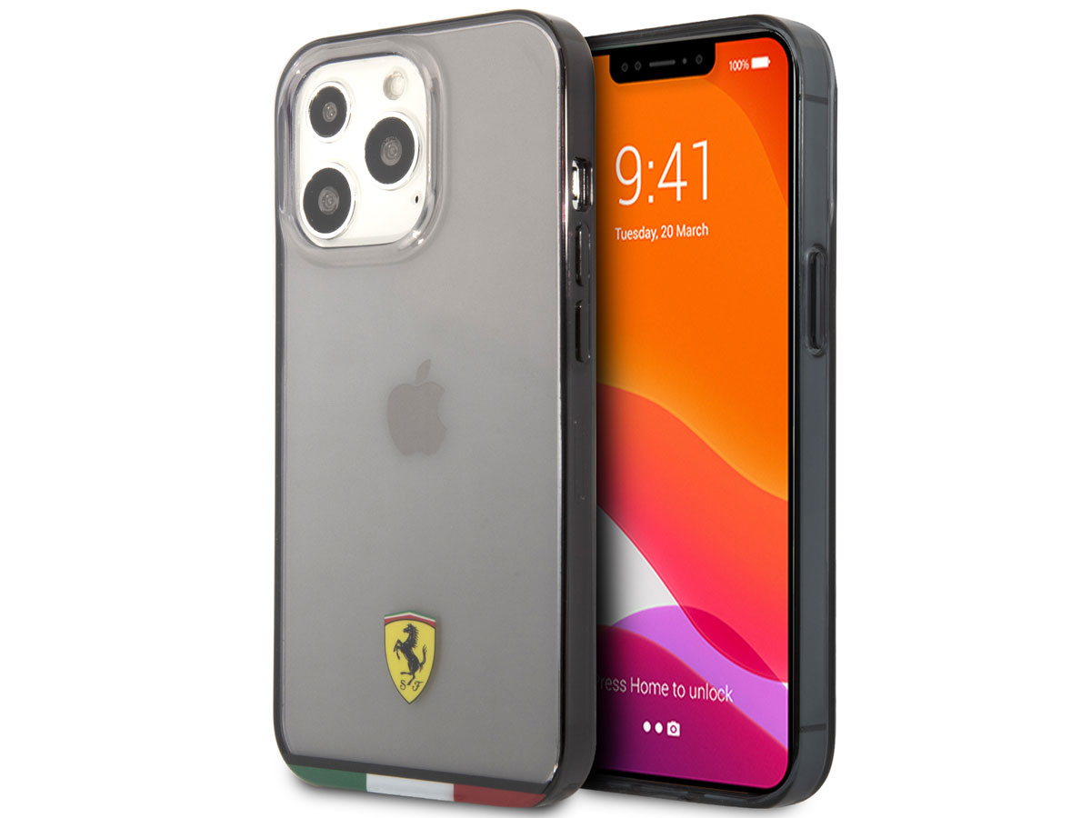 Ferrari Italia Hard Case - iPhone 13 Pro Hoesje Grijs