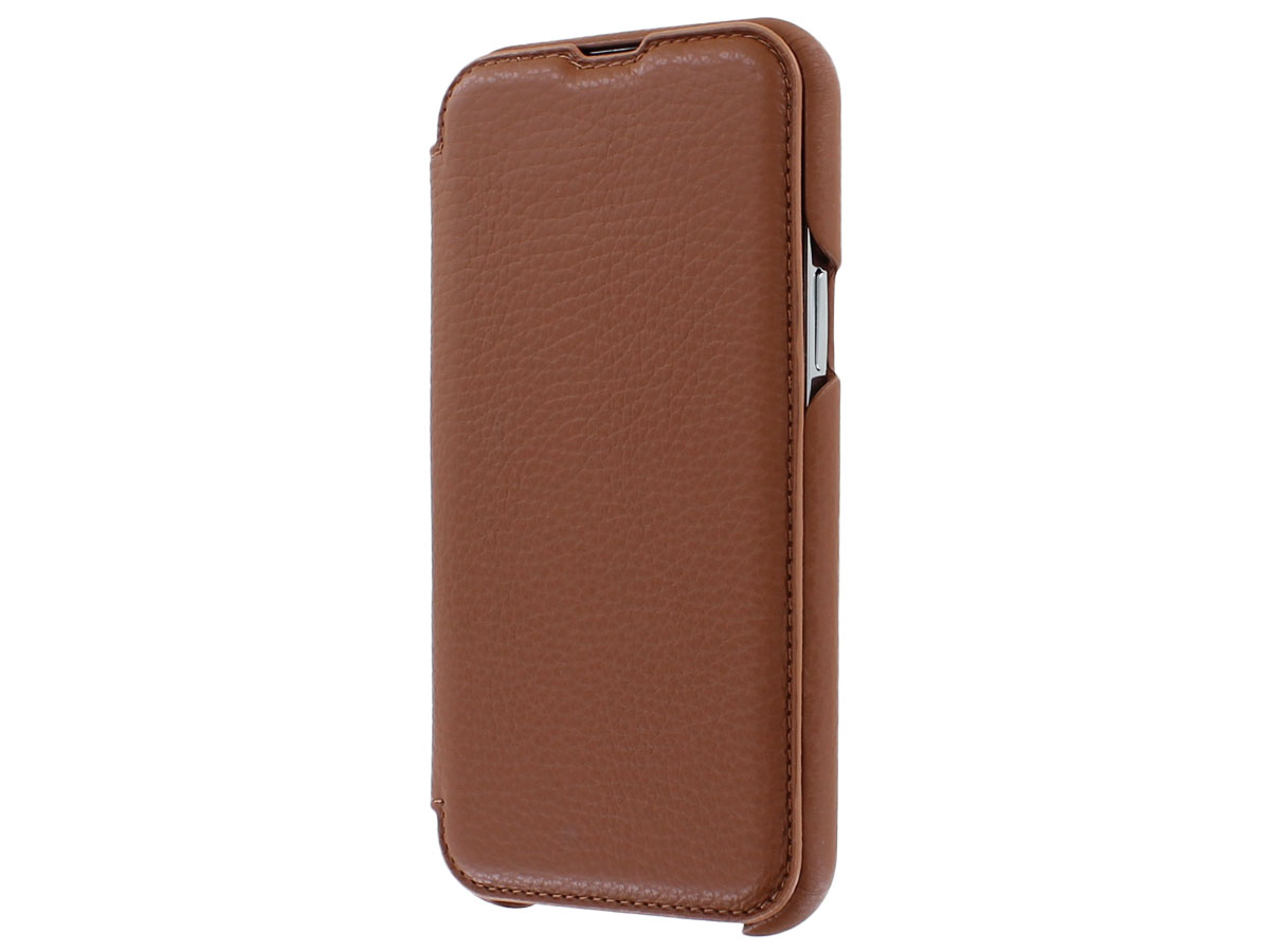 Graffi Oyster Mastrotto Leer Cognac - iPhone 13 Pro hoesje