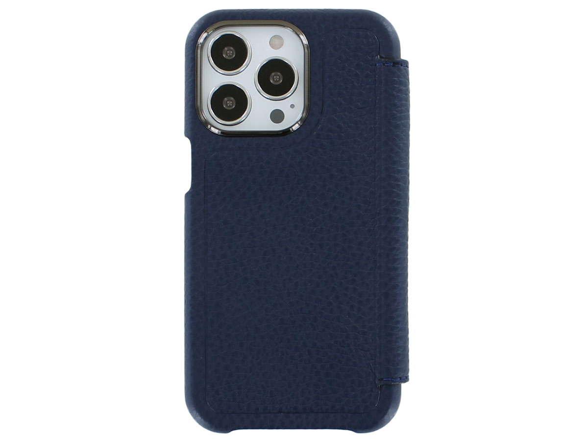 Graffi Oyster Mastrotto Leer Navy - iPhone 13 Pro hoesje