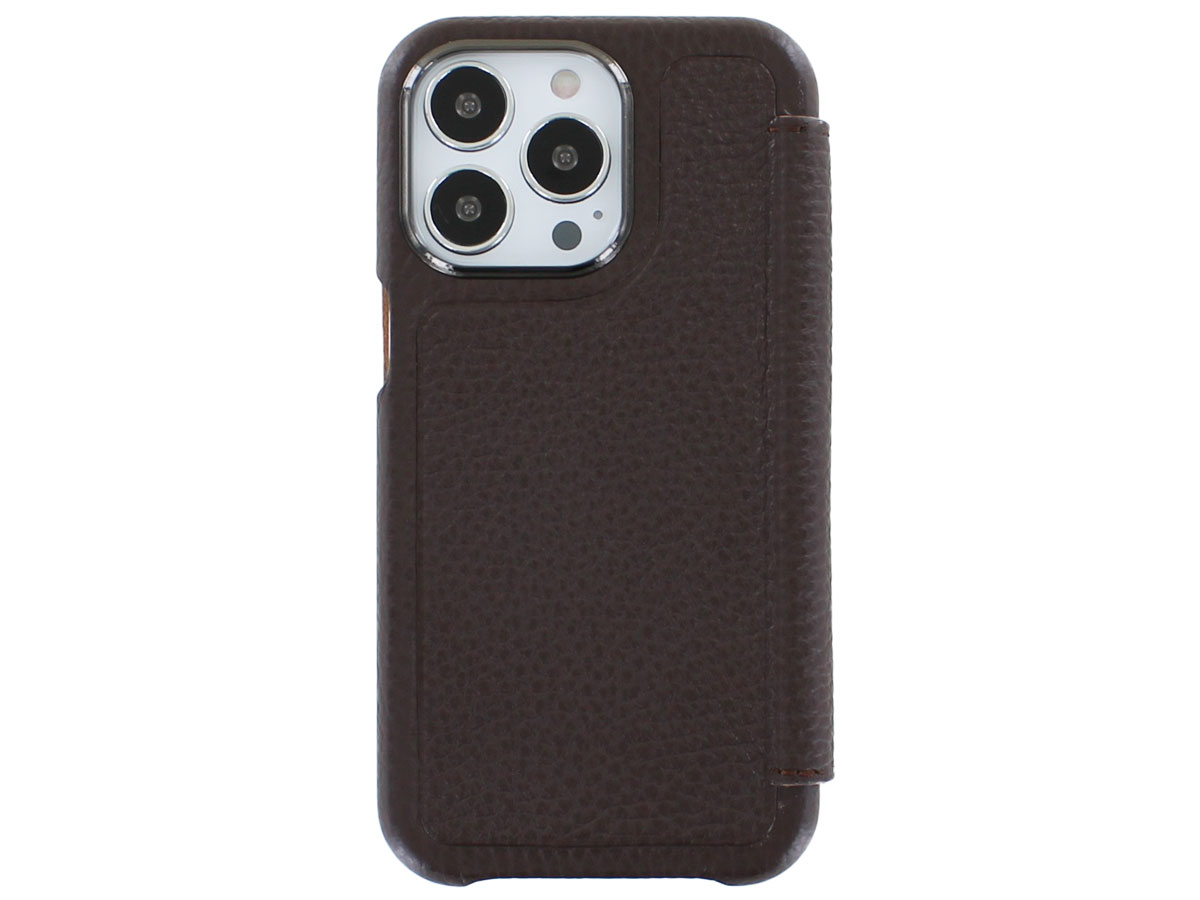 Graffi Oyster Mastrotto Leer Bruin - iPhone 13 Pro hoesje