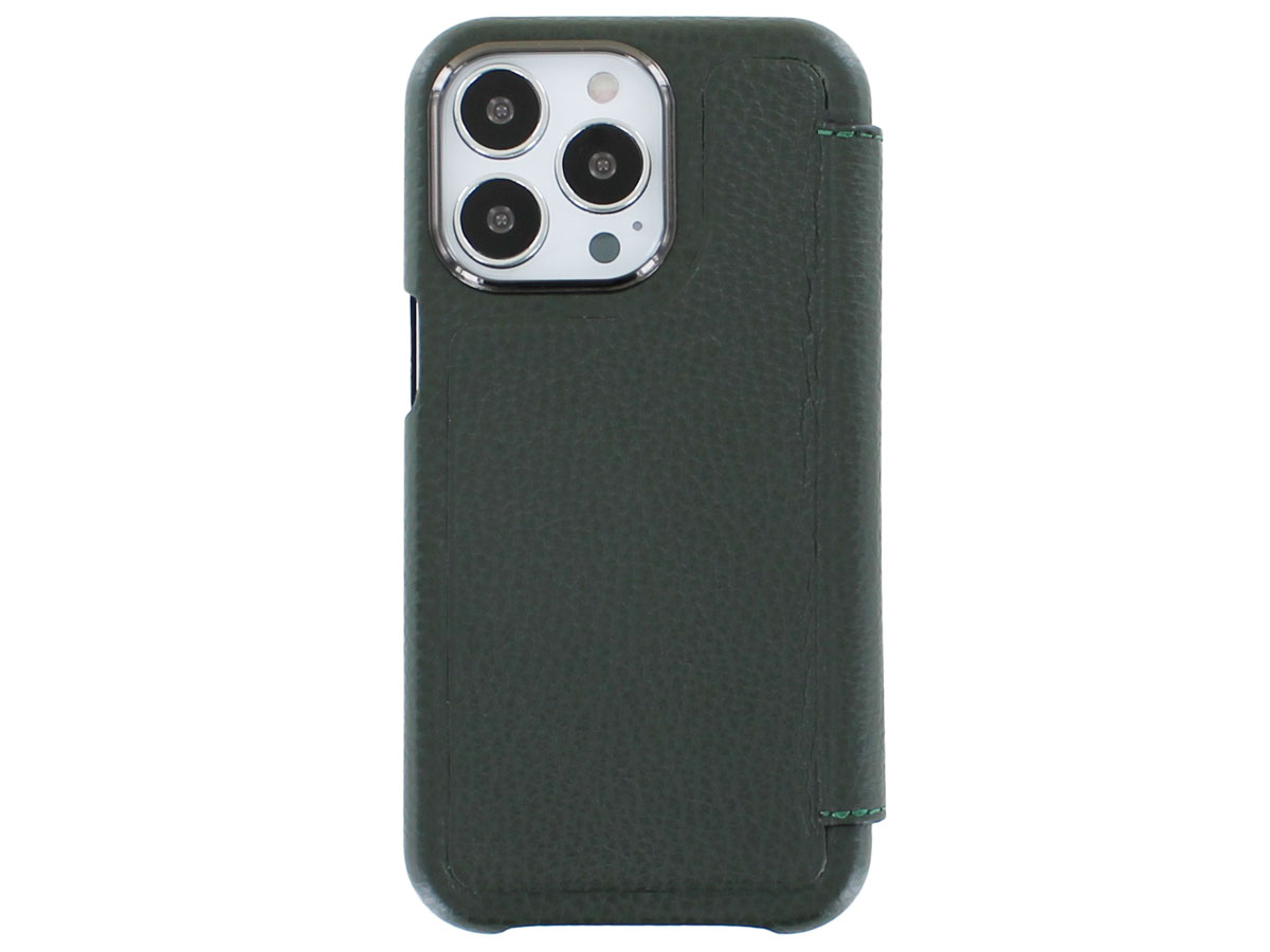 Graffi Oyster Mastrotto Leer Groen - iPhone 13 Pro hoesje