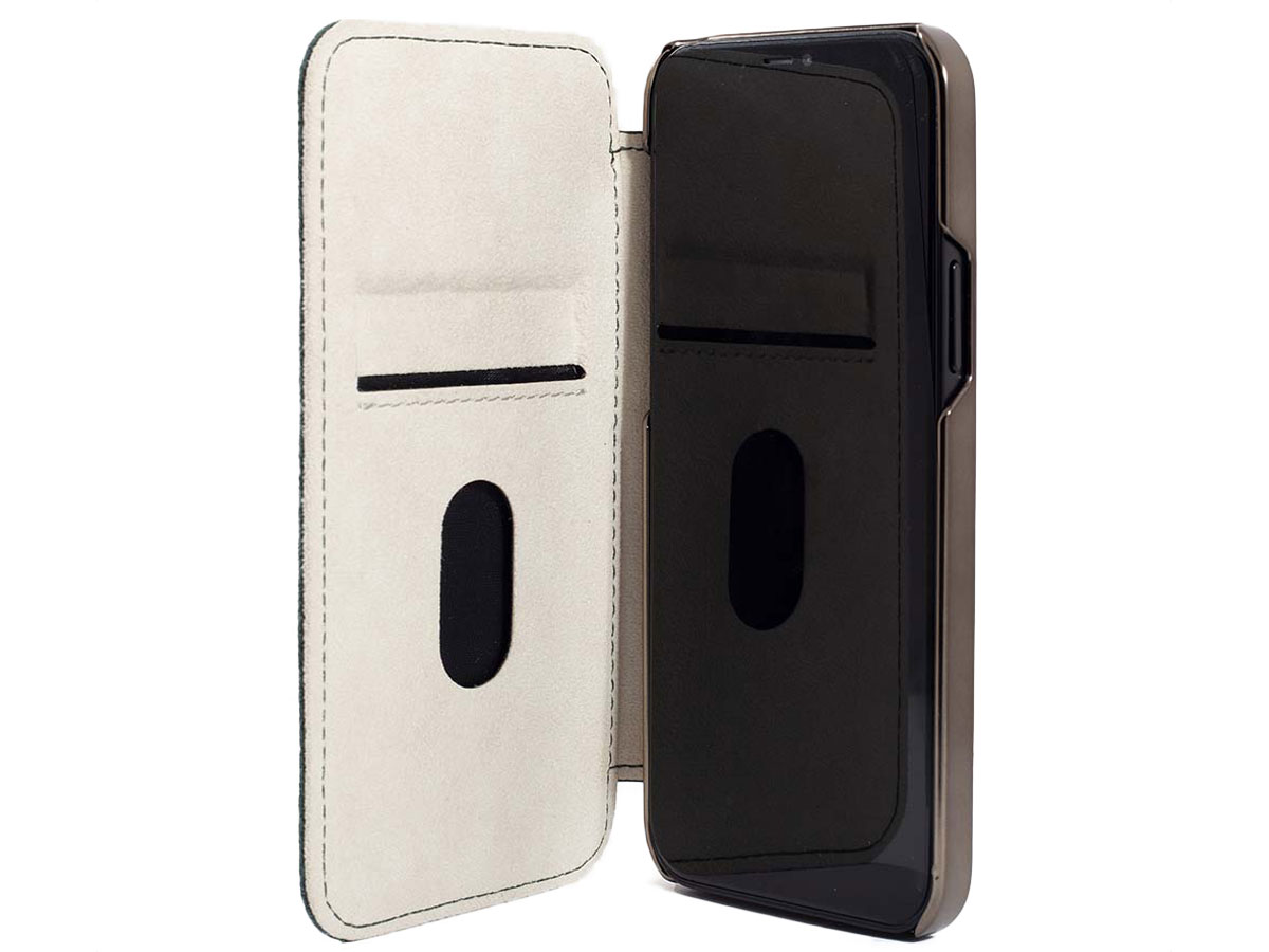 Greenwich Blake Alcantara Folio Sage - iPhone 13 Pro Hoesje