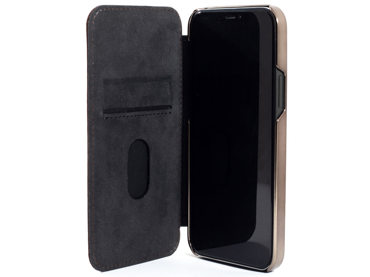 Greenwich Blake Leather Folio Saddle - iPhone 13 Pro Hoesje