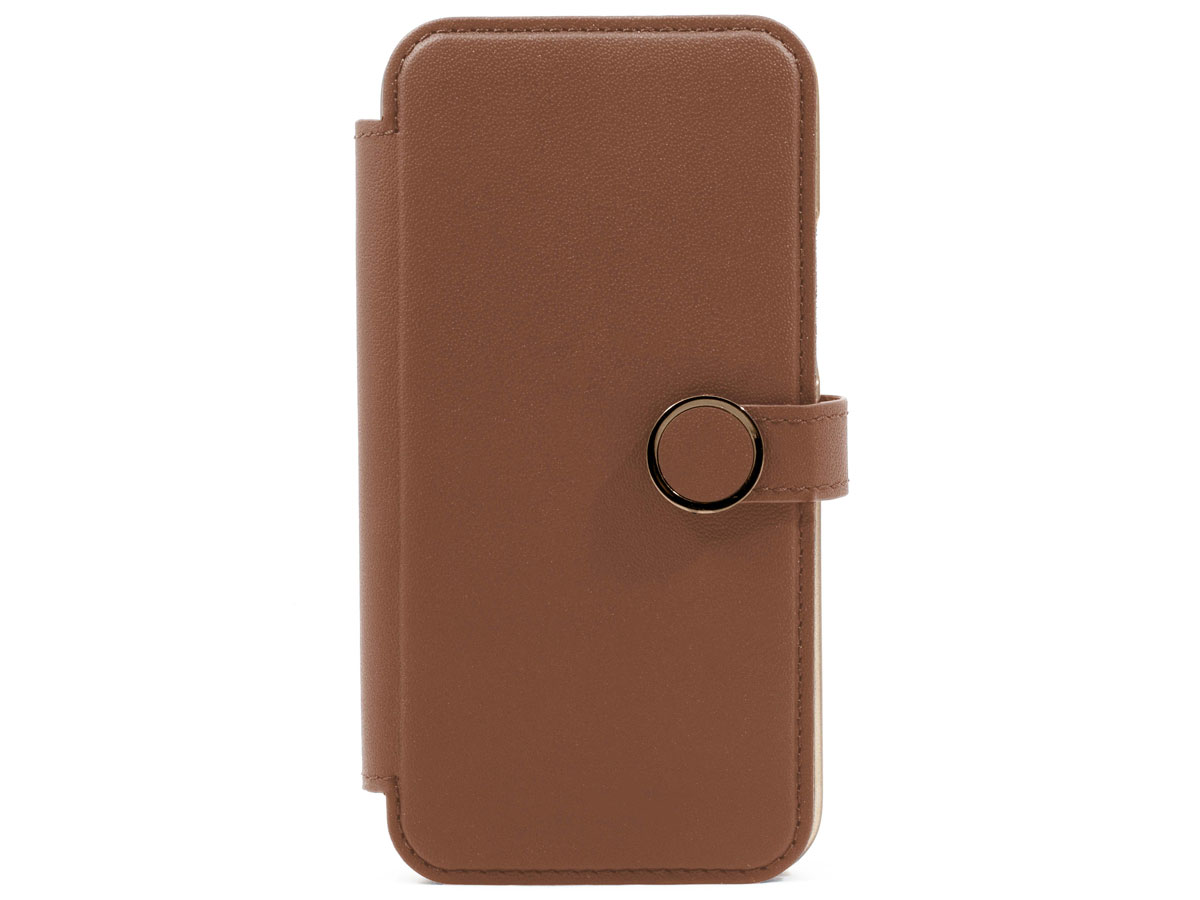 Greenwich Oxford Leather Folio Saddle - iPhone 13 Pro Hoesje