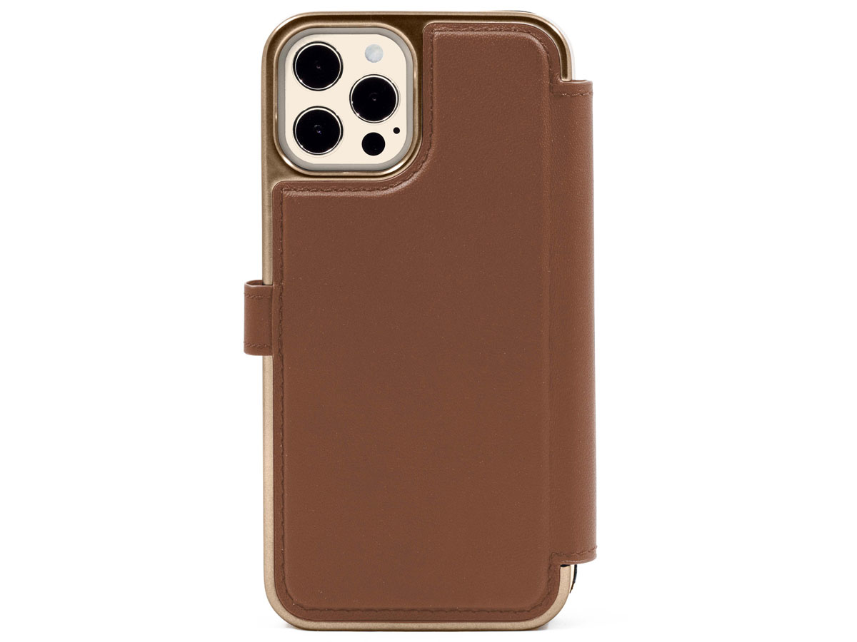 Greenwich Oxford Leather Folio Saddle - iPhone 13 Pro Hoesje