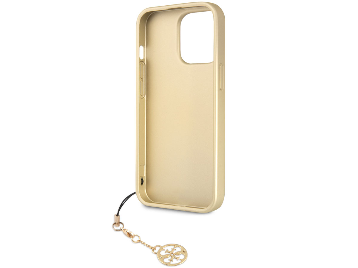 Guess 4G Monogram Charm Case Bruin - iPhone 13 Pro hoesje