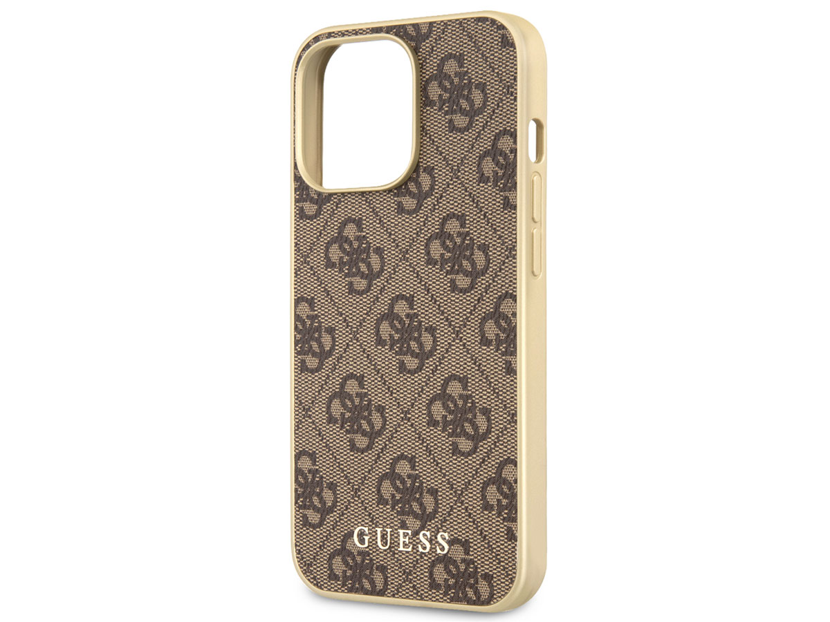 Guess 4G Monogram MagSafe Case Bruin - iPhone 13 Pro hoesje