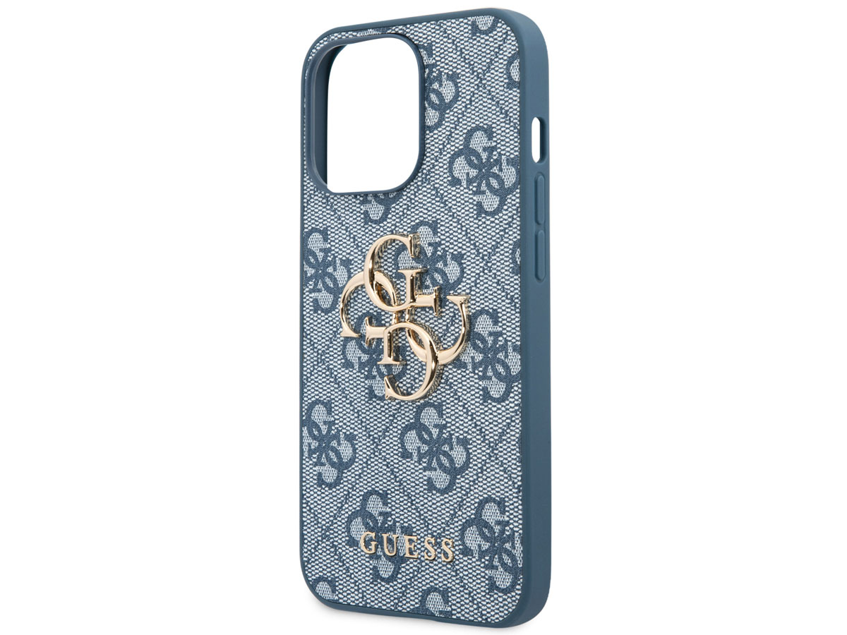 Guess Big 4G Monogram Case Blauw - iPhone 13 Pro hoesje