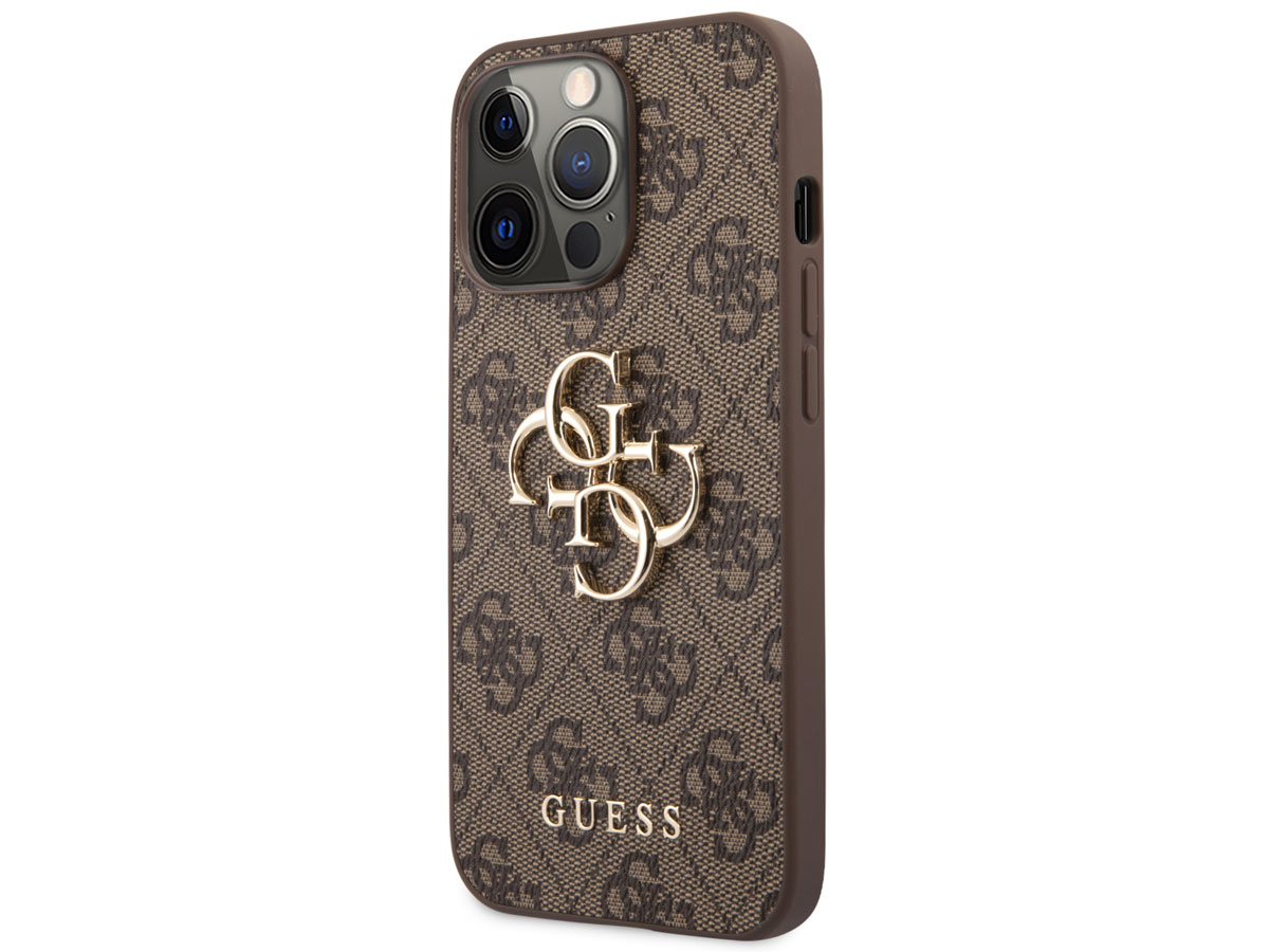 Guess Big 4G Monogram Case Bruin - iPhone 13 Pro hoesje