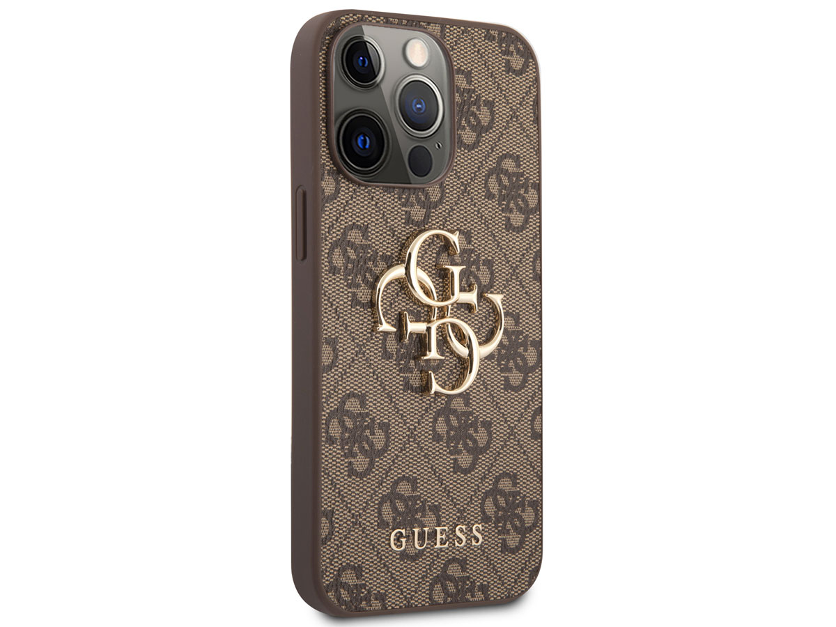 Guess Big 4G Monogram Case Bruin - iPhone 13 Pro hoesje