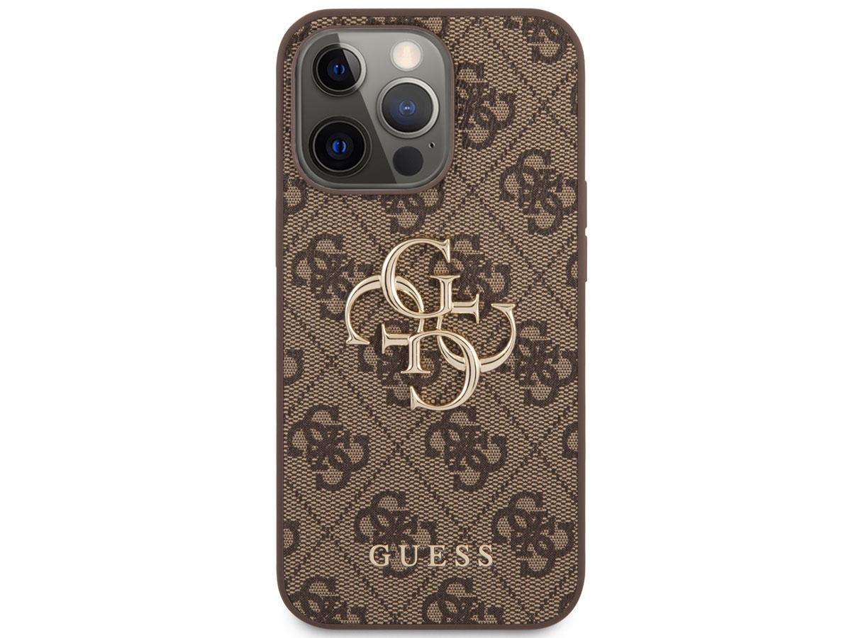 Guess Big 4G Monogram Case Bruin - iPhone 13 Pro hoesje