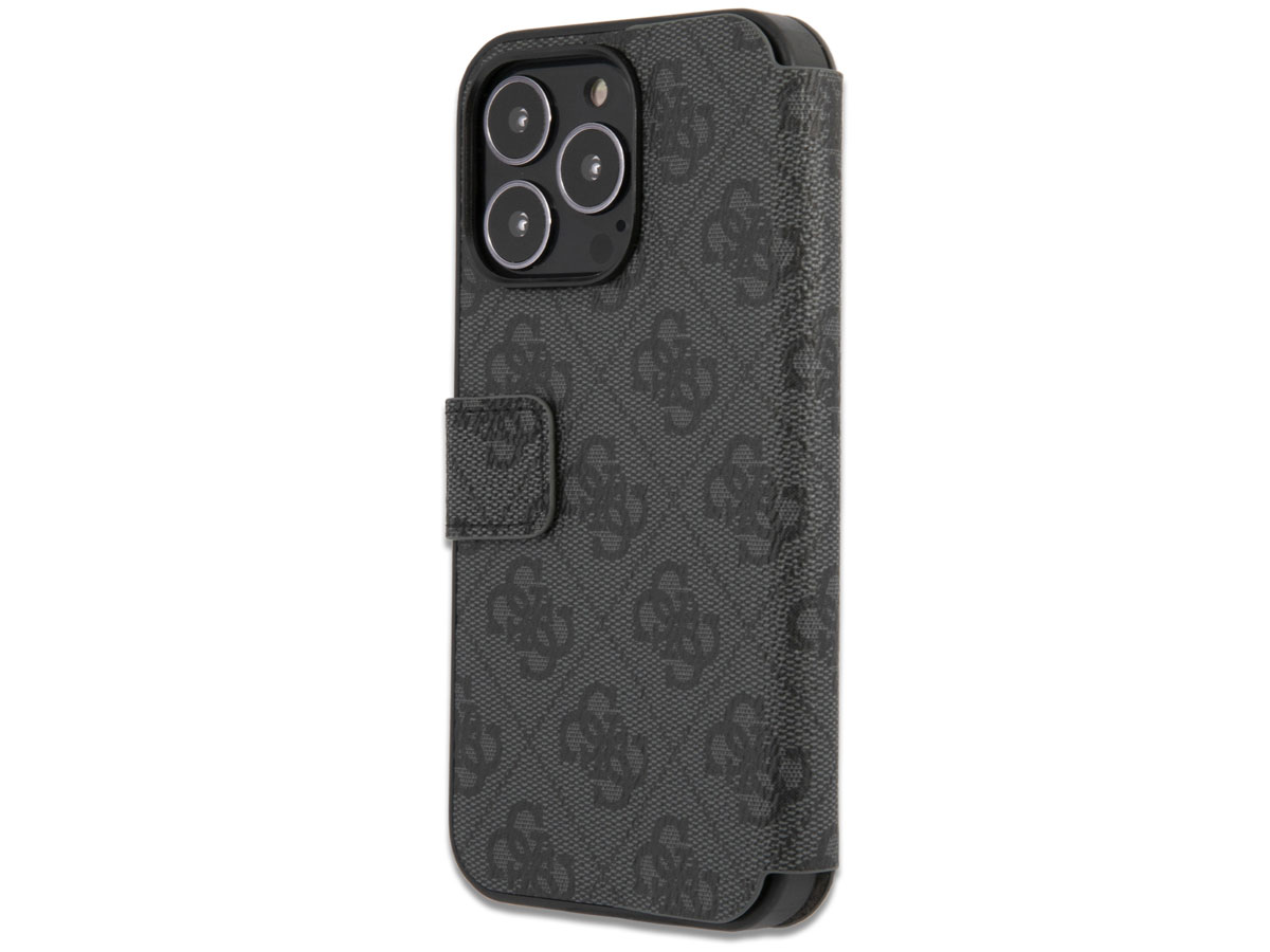 Guess Big 4G Monogram BookCase Grijs - iPhone 13 Pro hoesje