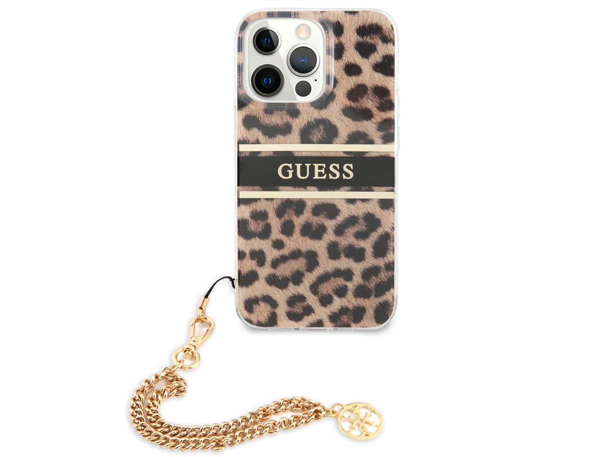 Guess Leopard Charm Case - iPhone 13 Pro hoesje